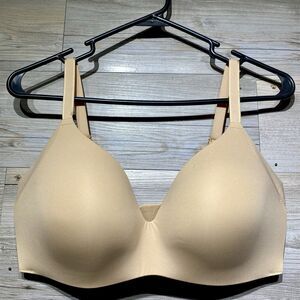 Knix Size 5 Wing Woman Contour T-Shirt Bra Dune Nude Beige DD/E Wireless